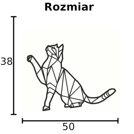 Kot geometryczny DEKORACJA ŚCIENNA obraz na ścianę